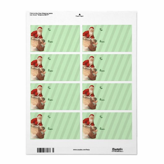 Vintage kerstlabels etiket (Full Sheet)