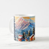 vintage kerstlandschap mok (Voorkant links)
