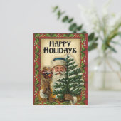 Vintage Kerstman: Briefkaarten (Staand voorkant)