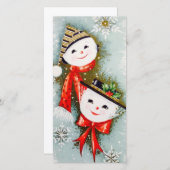 Vintage Kerstman Feestdagenkaart (Voorkant / Achterkant)