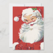 Vintage Kerstman, Jolly en Winking Kaart (Voorkant)