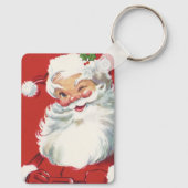 Vintage Kerstman, Jolly en Winking Sleutelhanger (Achterkant)