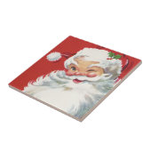 Vintage Kerstman, Jolly en Winking Tegeltje (Zijkant)