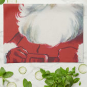 Vintage Kerstman, Jolly en Winking Theedoek (Gevouwen)