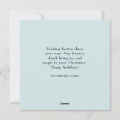 Vintage Kerstman pastel Feestdagenkaart (Achterkant)