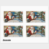 Vintage Kerstman Sinterklaas Stickers (Vel)