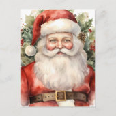 Vintage Kerstman Smiling Briefkaart (Voorkant)