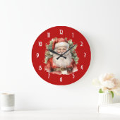Vintage Kerstman Smiling Grote Klok (Huis)