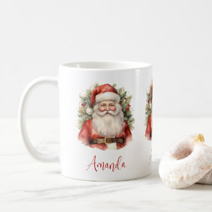 Vintage Kerstman Smiling Koffiemok