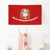 Vintage Kerstman Smiling Spandoek (Insitu)