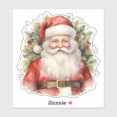 Vintage Kerstman Smiling Sticker (Vel)