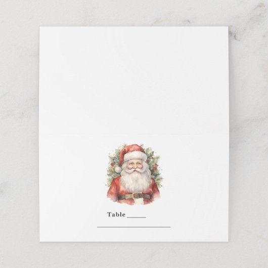 Vintage Kerstman Smiling Tafel (Buitenkant ongevouwen)