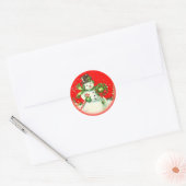 Vintage kerstman Sticker (Envelop)