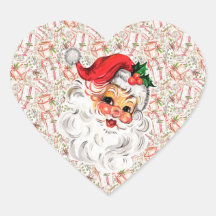 Vintage Kerstman Sticker Vellen