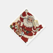 Vintage Kerstman Vakantiepapier servetten (Hoek)