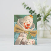 Vintage kerstmankage feestdagenkaart (Staand voorkant)