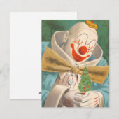 Vintage kerstmankage feestdagenkaart (Voorkant / Achterkant)