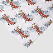 Vintage-kerstmankjesweefsel Tissuepapier (Detail)