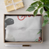 Vintage-kerstmeisje en Greenery-ontkoppeling Tissuepapier (Geschenk)