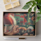 Vintage-kerstmeisje Tissuepapier (Geschenk)