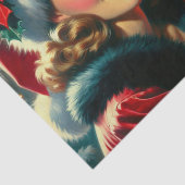 Vintage-kerstmeisje Tissuepapier (Detail)