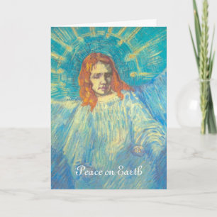 Vintage Kerstmis, Angel van Vincent van Gogh Kaart