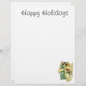 Vintage Kerstmis, Angelic Victoriaans Angels (Voorkant / Achterkant)