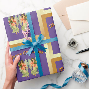 Vintage Kerstmis Angels Cadeaupapier
