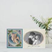 Vintage Kerstmis Angels Feestdagenkaart (Staand voorkant)