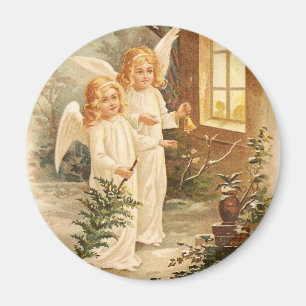 Vintage Kerstmis Angels Magneet