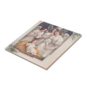 Vintage Kerstmis Angels Tegeltje (Zijkant)