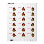 Vintage Kerstmis Bell Holiday Etiket (Full Sheet)