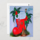 Vintage Kerstmis Briefkaart (Voorkant / Achterkant)