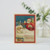 Vintage Kerstmis Briefkaart (Staand voorkant)