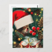 Vintage Kerstmis Briefkaart (Voorkant / Achterkant)