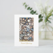 Vintage kerstmis briefkaart (Staand voorkant)