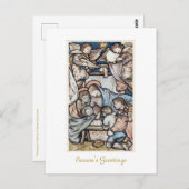 Vintage kerstmis briefkaart (Voorkant / Achterkant)