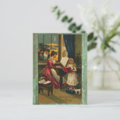 Vintage Kerstmis Briefkaart (Staand voorkant)