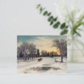 Vintage Kerstmis Briefkaart (Staand voorkant)