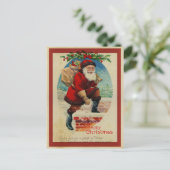 Vintage Kerstmis Briefkaart (Staand voorkant)