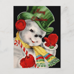 Vintage Kerstmis-Briefkaart Feestdagenkaart