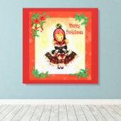 Vintage Kerstmis Canvas Afdruk (Insitu (Houten vloer))