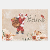 Vintage Kerstmis Collage Decoupage Inpakpapier Vel (Voorkant 3)