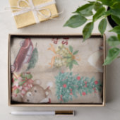 Vintage Kerstmis Collage Decoupage Tissuepapier (Geschenk)