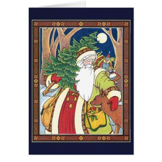 Vintage Kerstmis Dank u (Voorkant)