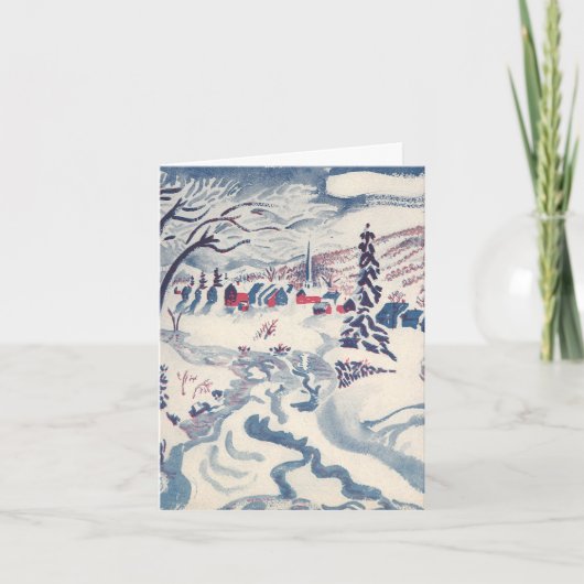 Vintage Kerstmis Dank u Bedankkaart (Voorkant)