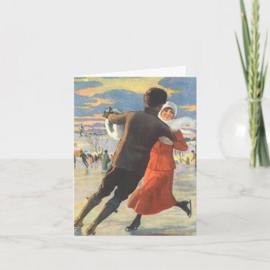 Vintage Kerstmis Dank u Bedankkaart (Voorkant)