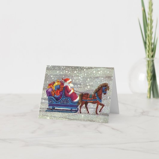 Vintage Kerstmis Dank u Bedankkaart (Voorkant)