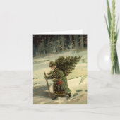 Vintage Kerstmis Dank u Bedankkaart (Voorkant)