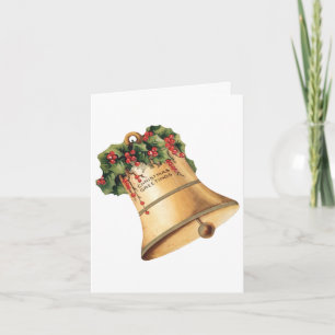 Vintage Kerstmis Dank u Bedankkaart